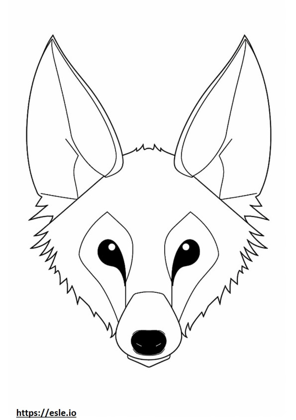 Cara de raposa orelhuda para colorir
