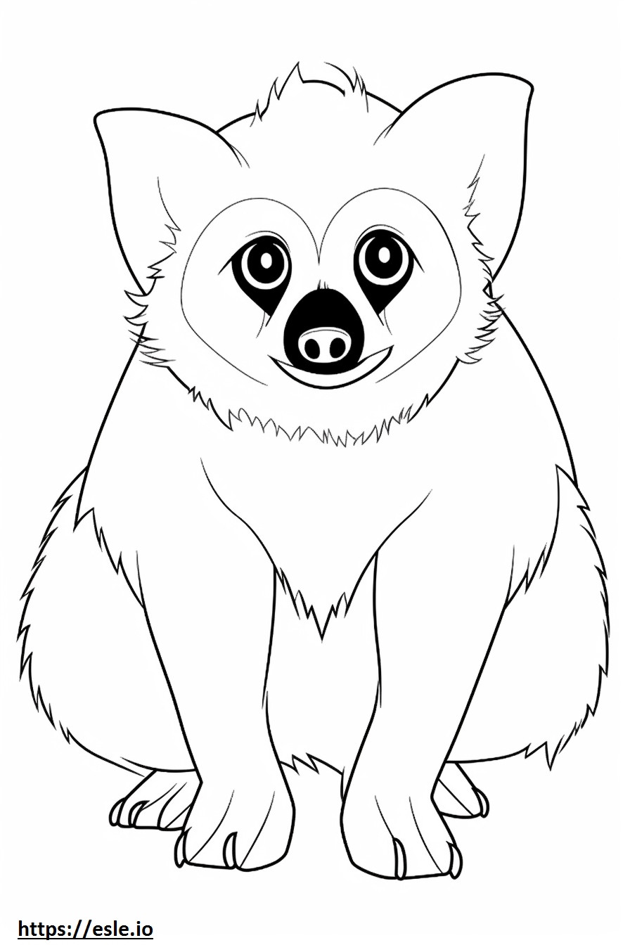 Bat-Eared Fox baby coloring page