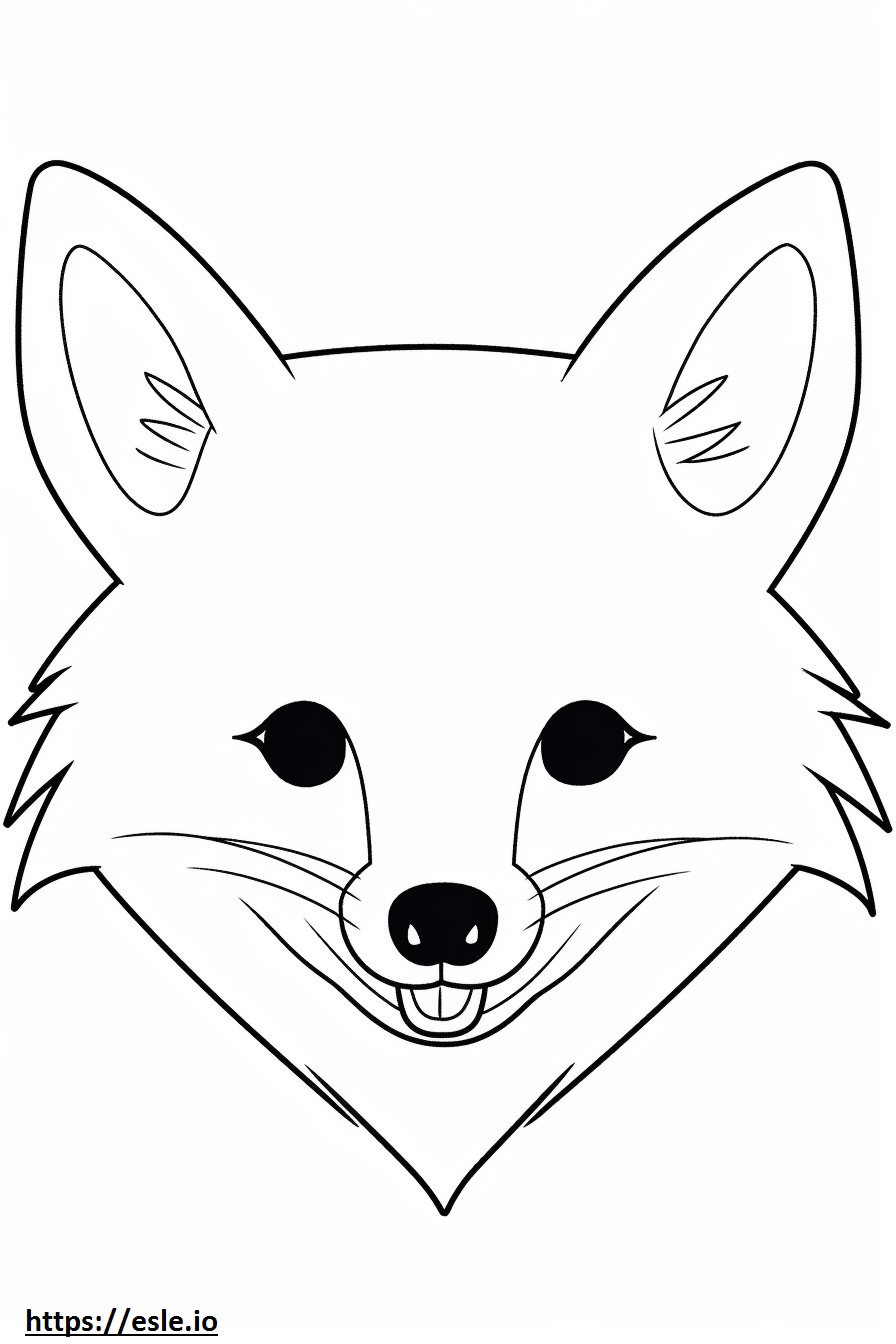 Bat-Eared Fox-glimlachemoji kleurplaat kleurplaat