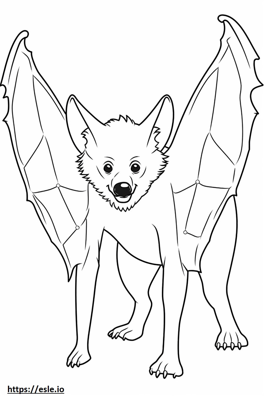 Bat-Eared Fox onnellinen värityskuva