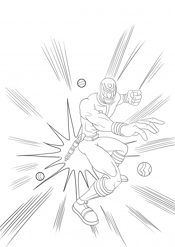 Power Rangers attack favorite coloring sheet for free printing