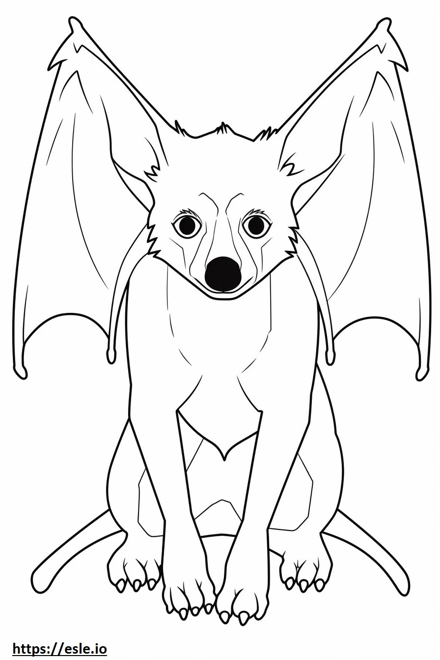 Bat-Eared Fox Friendly coloring page
