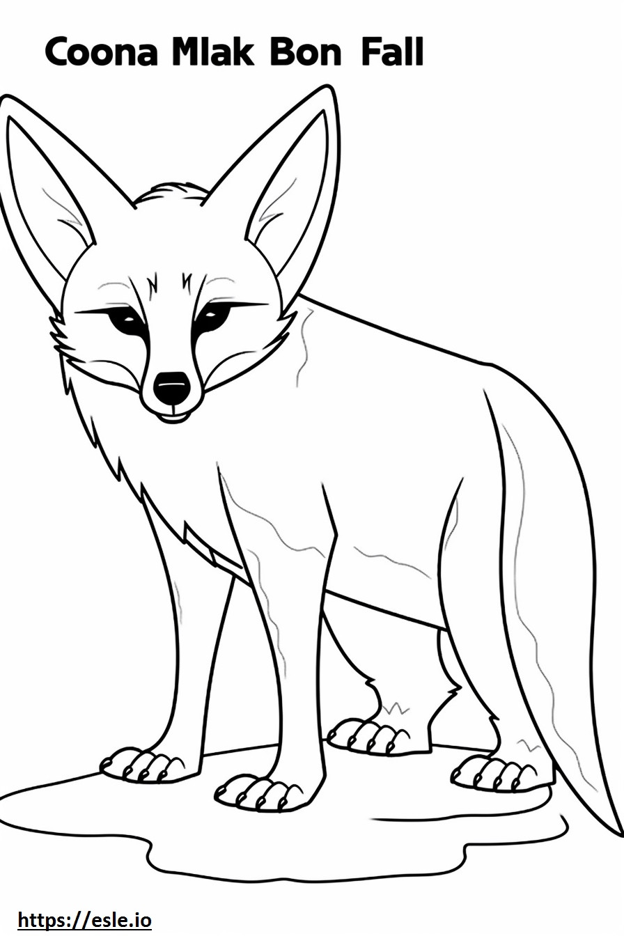 Coloriage Adapté aux renards à oreilles de chauve-souris à imprimer
