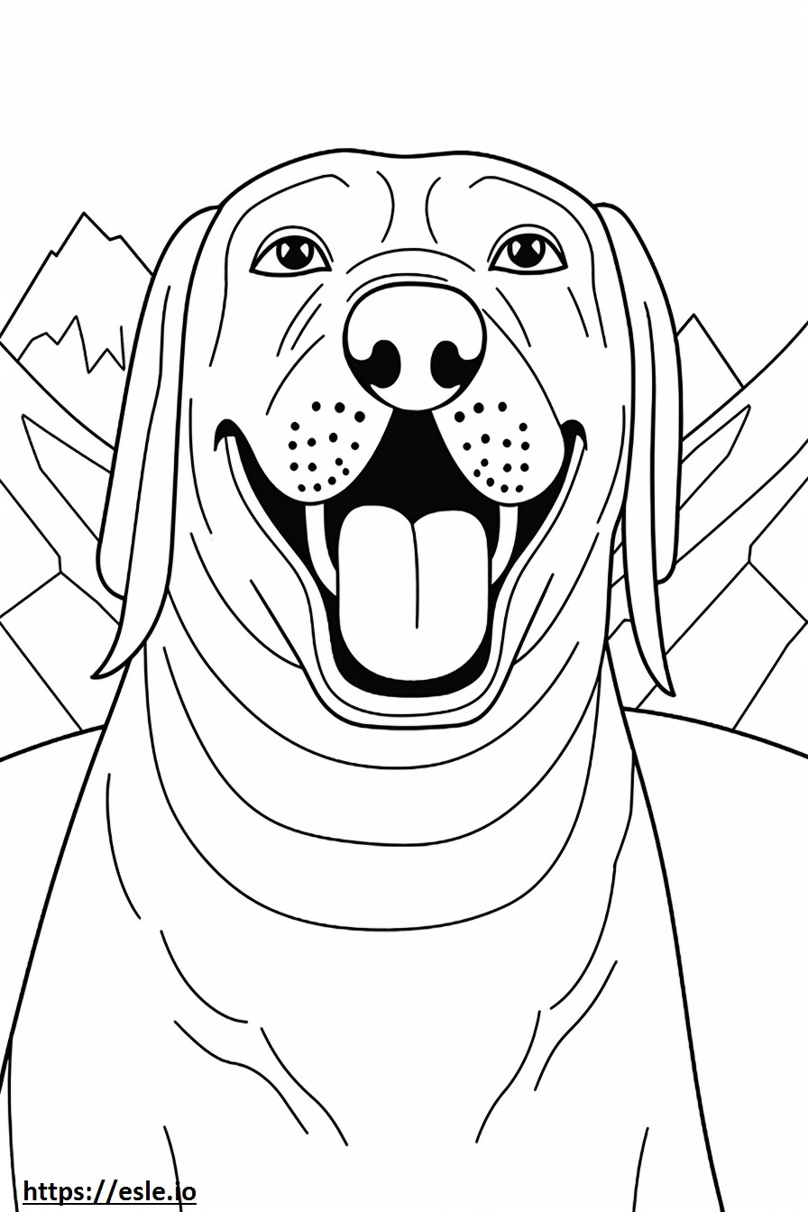Bayerischer Gebirgshund lächelt Emoji ausmalbild