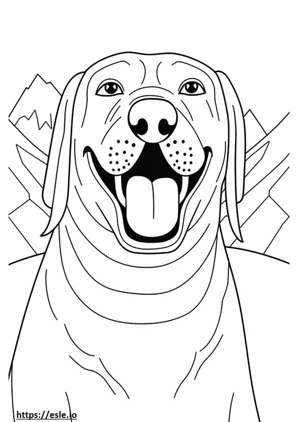 Coloriage Emoji souriant du chien de montagne bavarois à imprimer