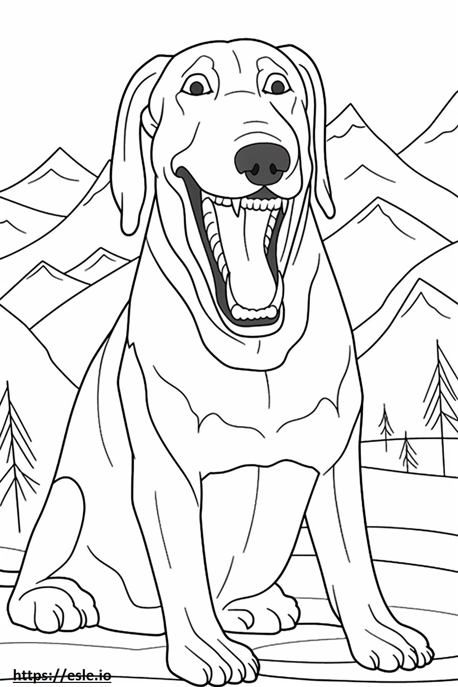 Emoji cu zâmbet de câine de munte bavarez de colorat