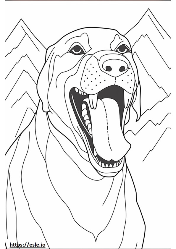 Coloriage Emoji souriant du chien de montagne bavarois à imprimer