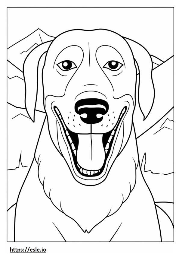 Bayerischer Gebirgshund lächelt Emoji ausmalbild