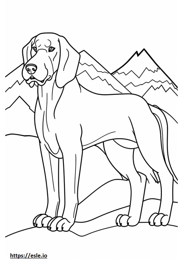 Bayerischer Gebirgshund-Cartoon ausmalbild