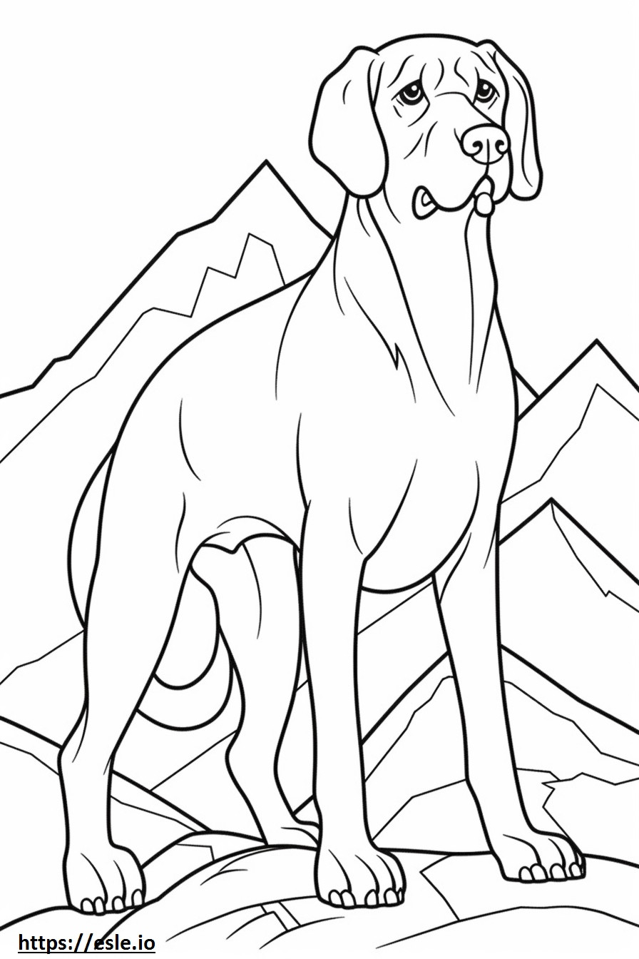 Perro de montaña bávaro lindo para colorear e imprimir