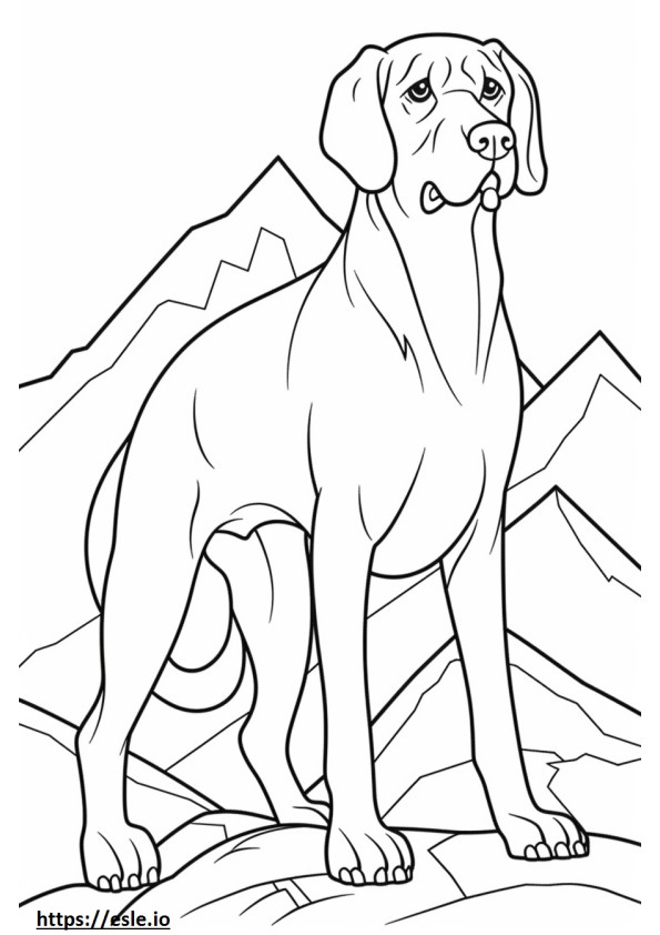 Perro de montaña bávaro lindo para colorear e imprimir