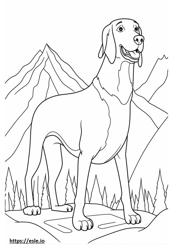 Cão de montanha bávaro feliz para colorir