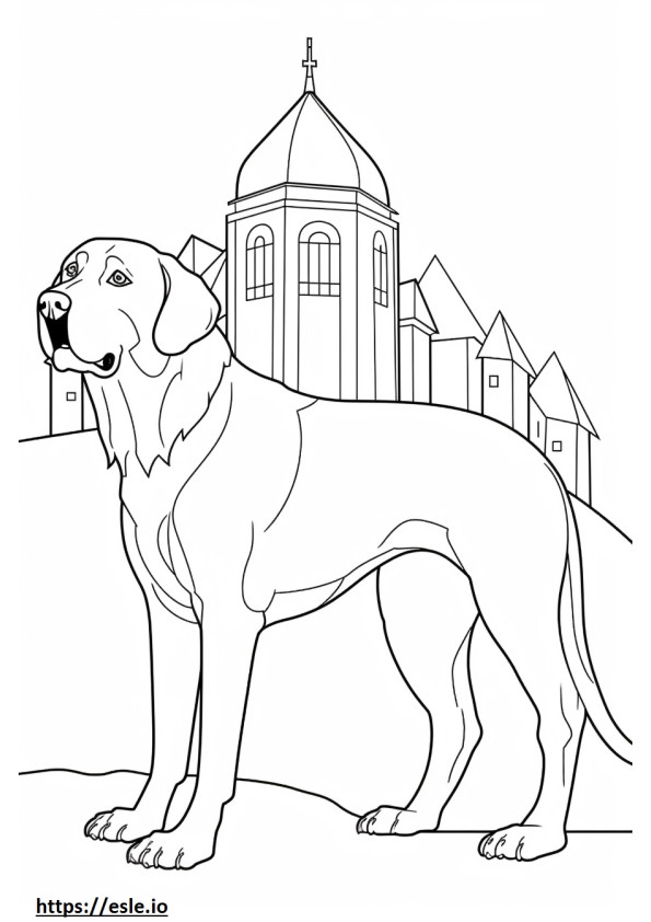 Amigável ao cão de montanha da Baviera para colorir