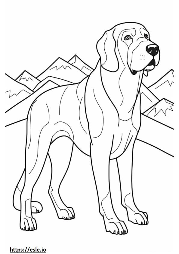 Bavarian Mountain Hound Friendly coloring page