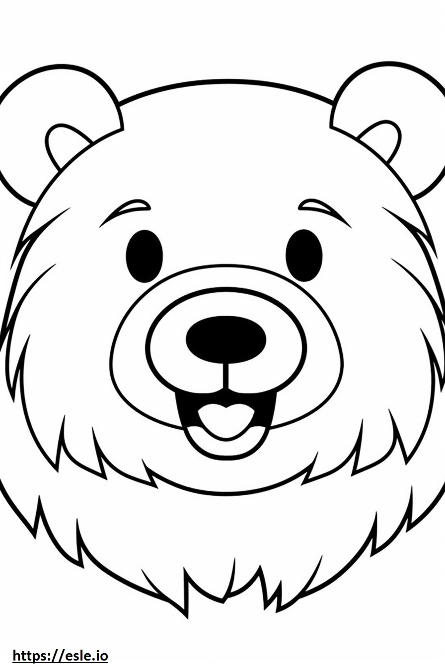 Emoji de sorriso de Bea-Tzu para colorir