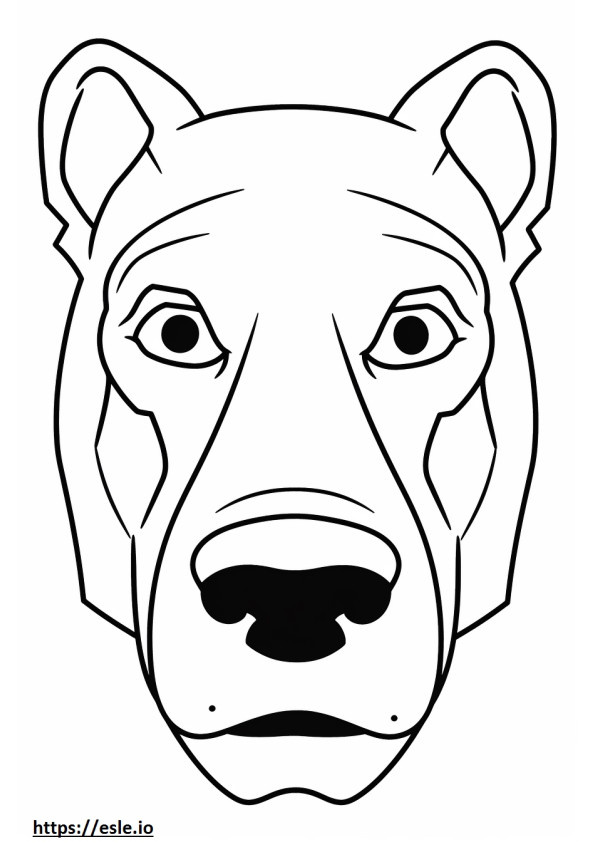 Beabull face coloring page