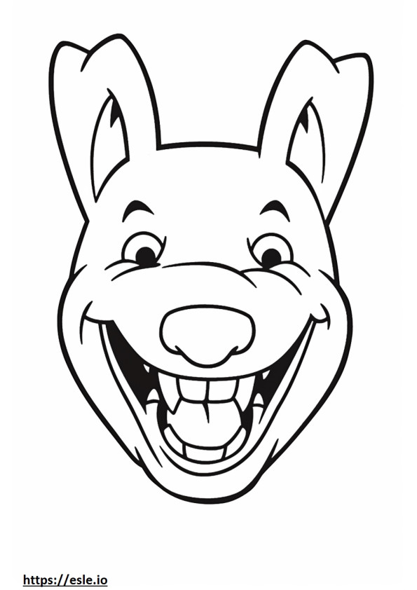 Emoji de sorriso de Beabull para colorir