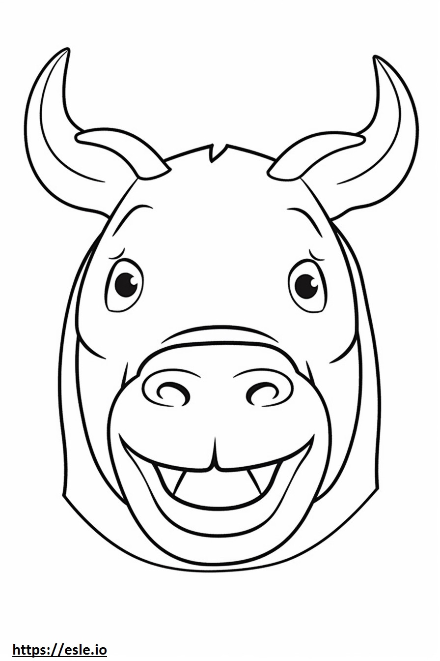 Emoji de sorriso de Beabull para colorir