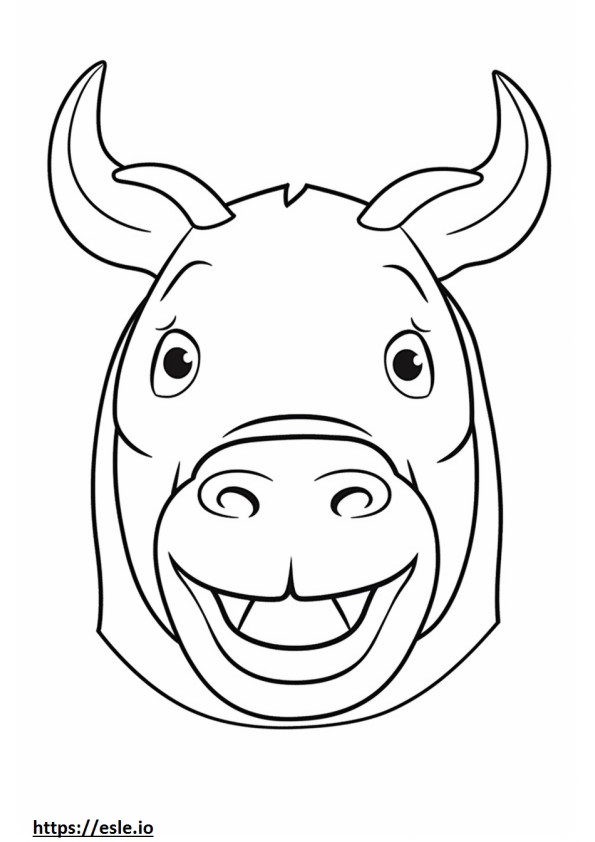 Emoji de sonrisa de Beabull para colorear e imprimir