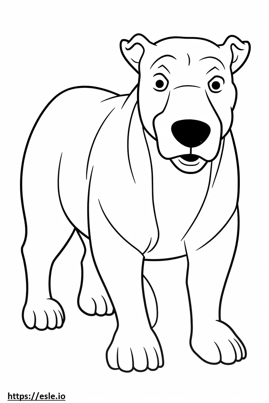 Beabull Friendly coloring page