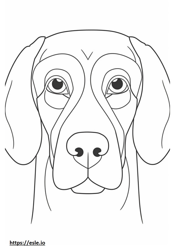Coloriage Visage de beagle à imprimer