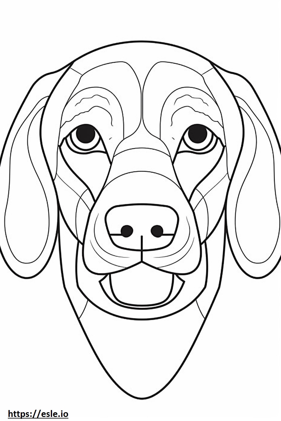 Beagle-gezicht kleurplaat kleurplaat
