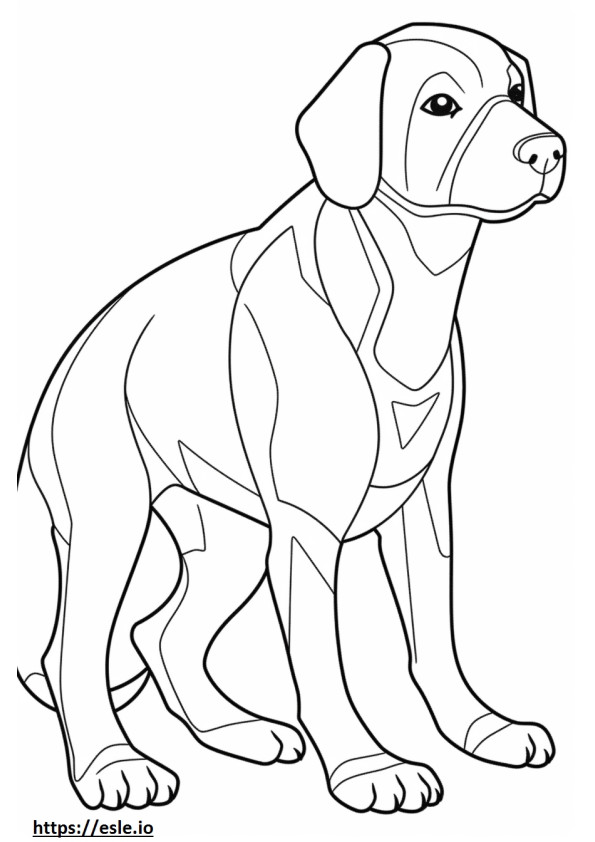 Beagle baby coloring page