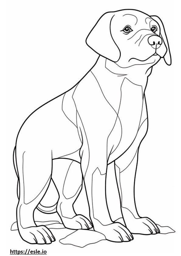 Beagle baby coloring page