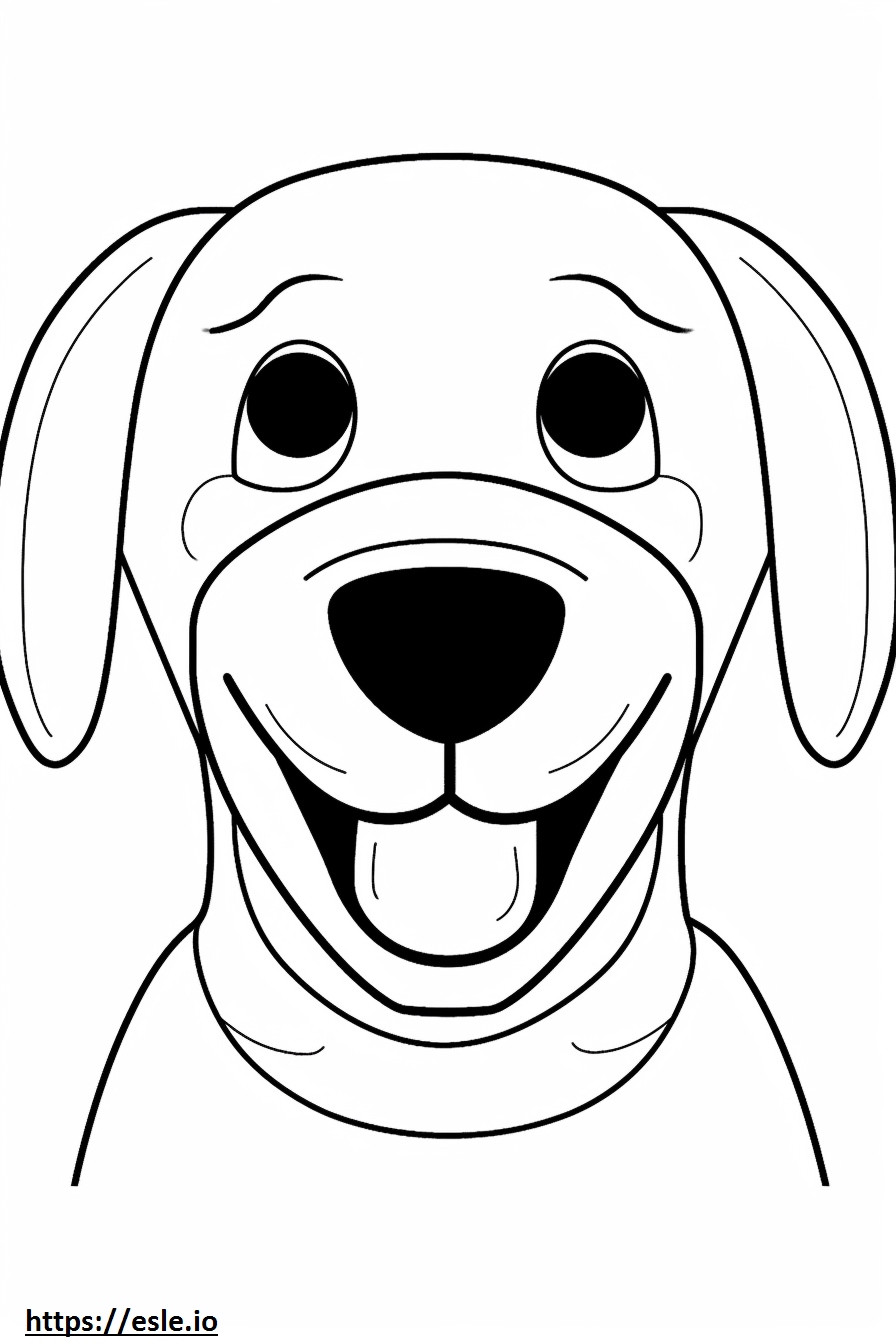 Emoji de sonrisa de beagle para colorear e imprimir