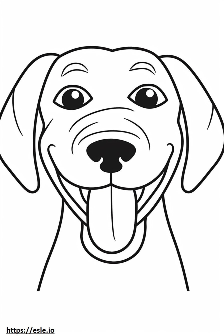 Emoji senyum anjing pemburu gambar mewarnai