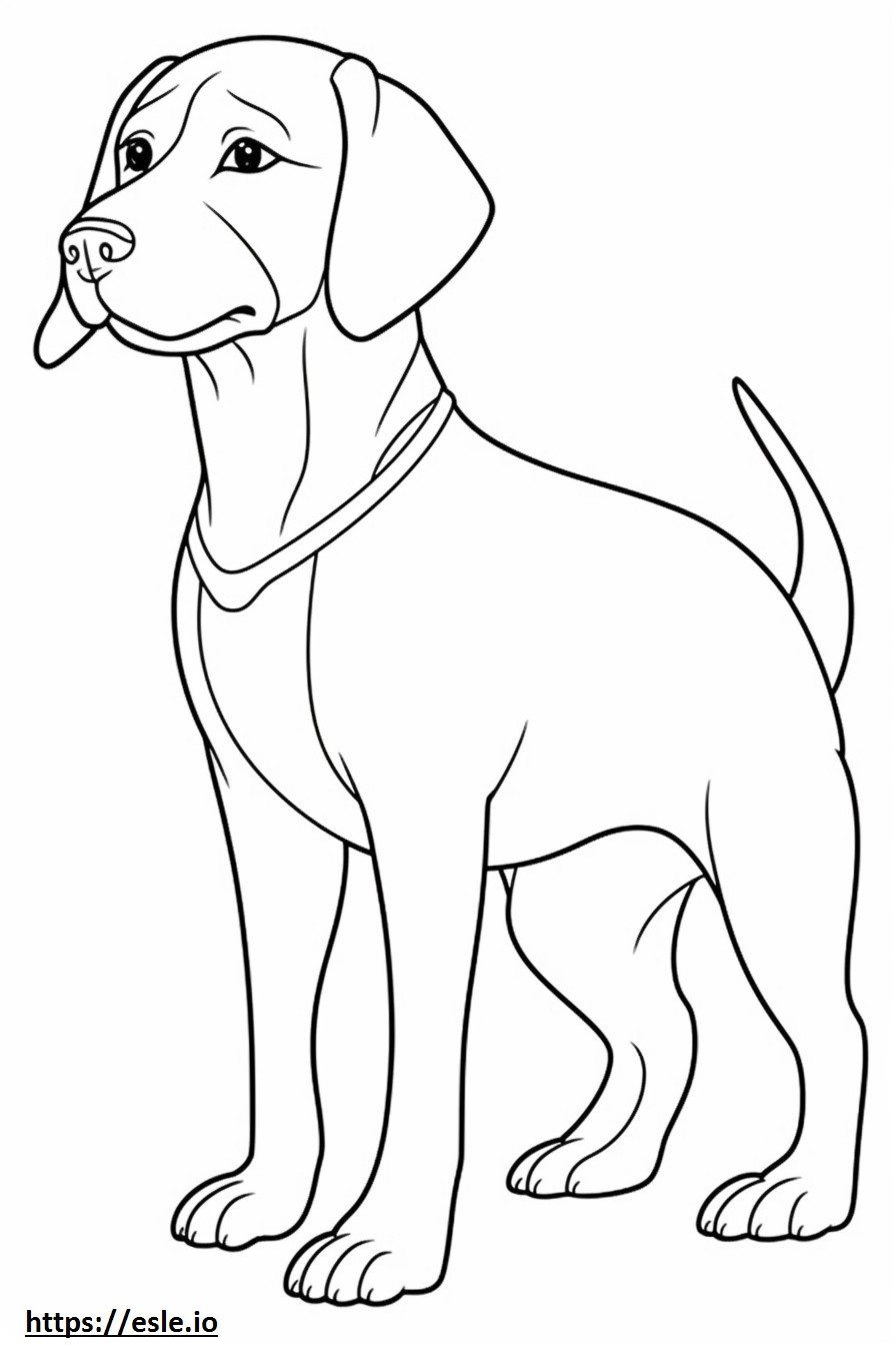 ビーグル犬の漫画 ぬりえ - 塗り絵