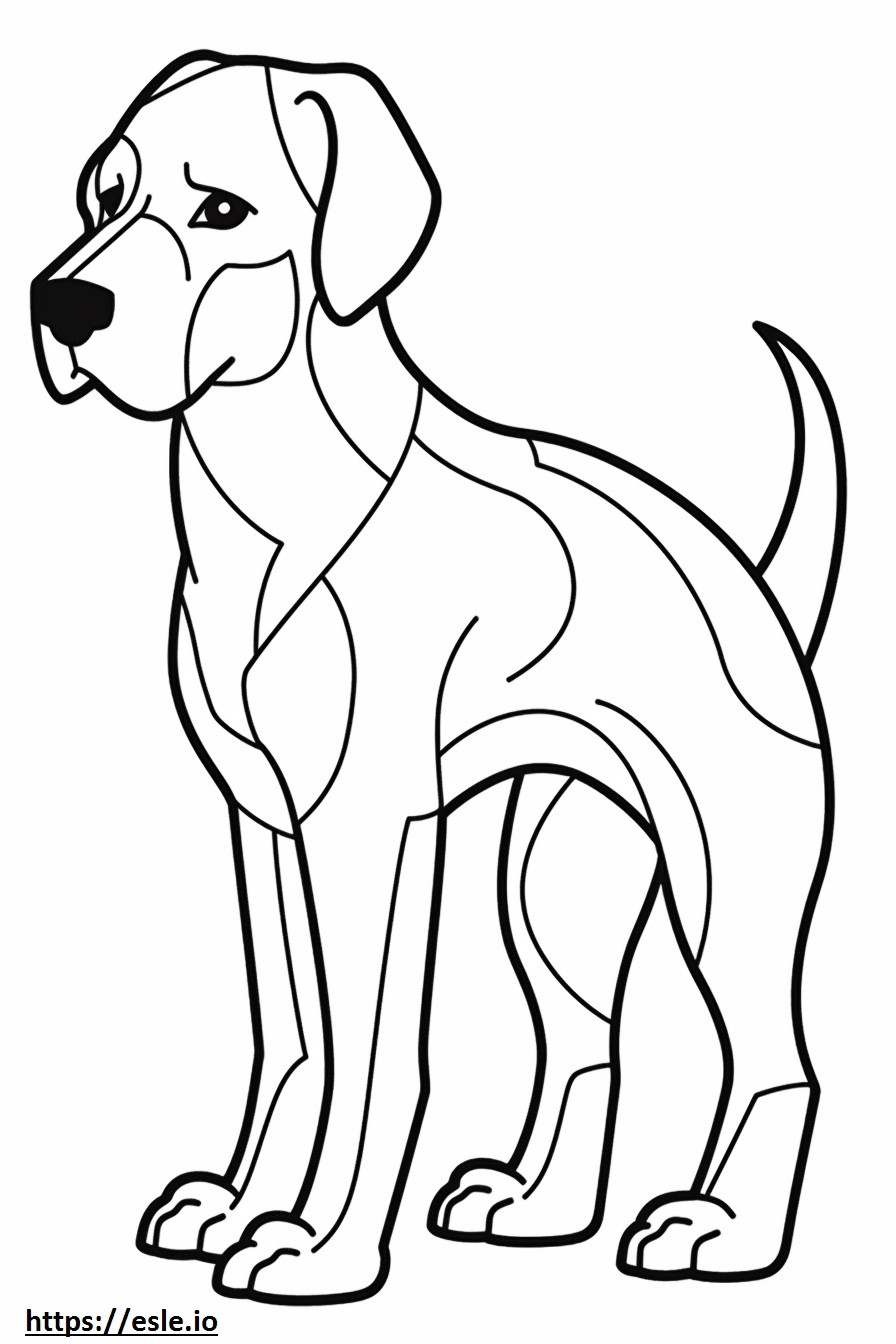 Beagle cartoon coloring page