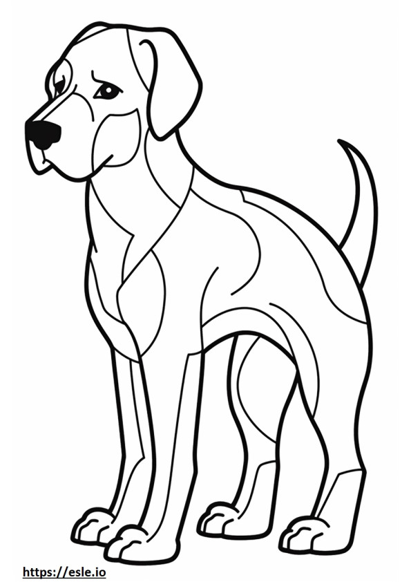 Desenho animado do Beagle para colorir