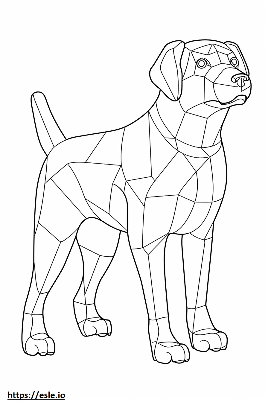 Beagle cute coloring page