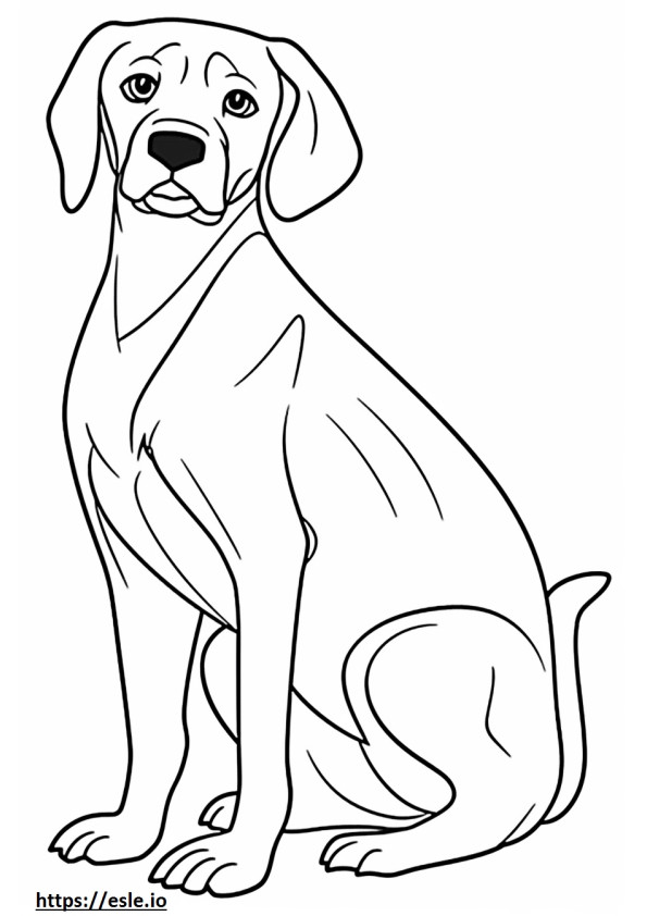Coloriage Beagle mignon à imprimer