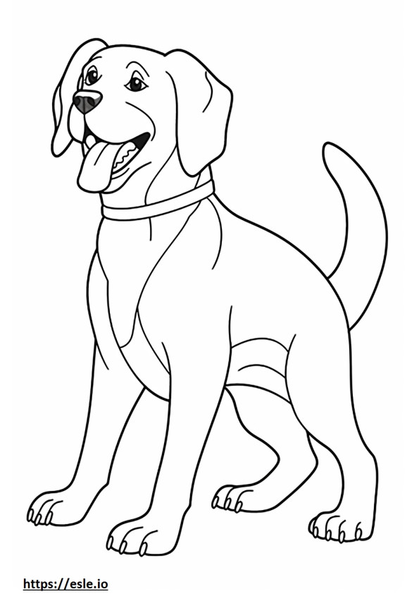 beagle feliz para colorear e imprimir
