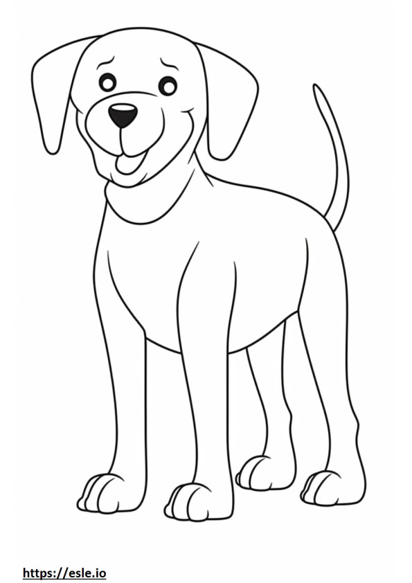 Beagle feliz para colorir
