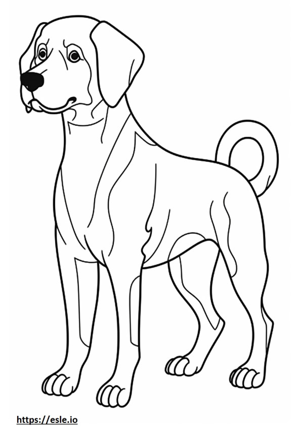 Beagle care se joacă de colorat