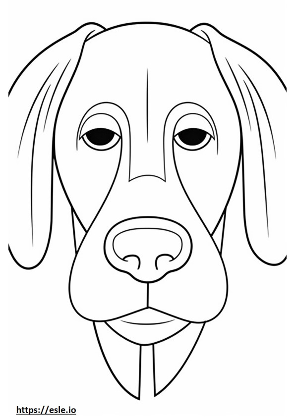 Beagle Shepherd face coloring page