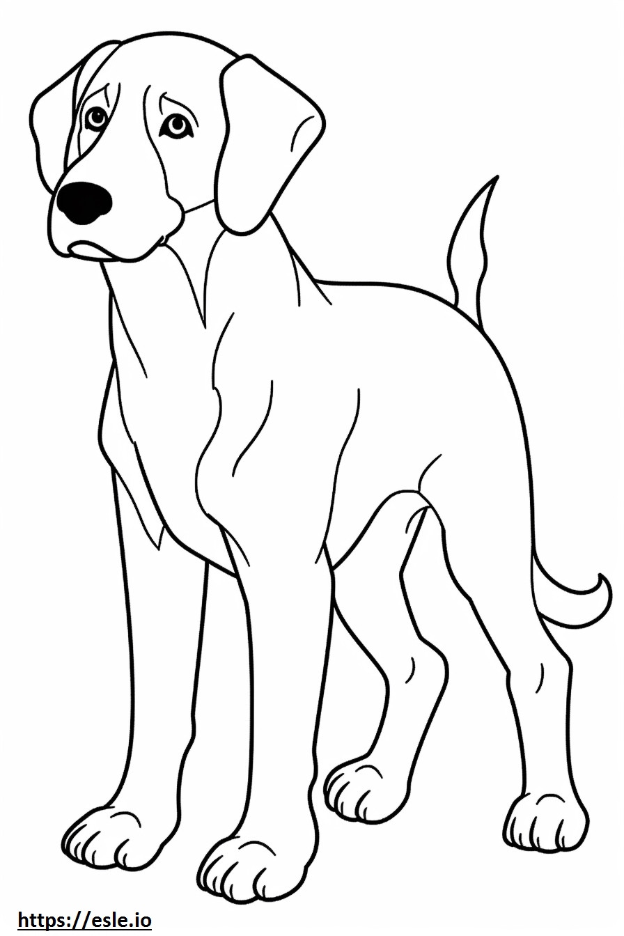 Copilul Beagle Shepherd de colorat