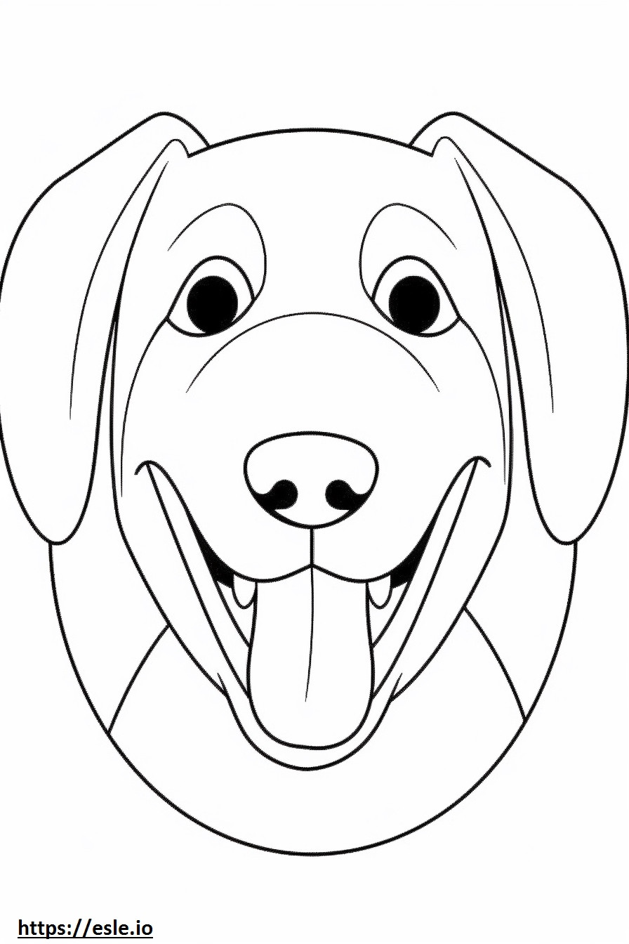 Beagle-Schäferhund-Lächeln-Emoji ausmalbild