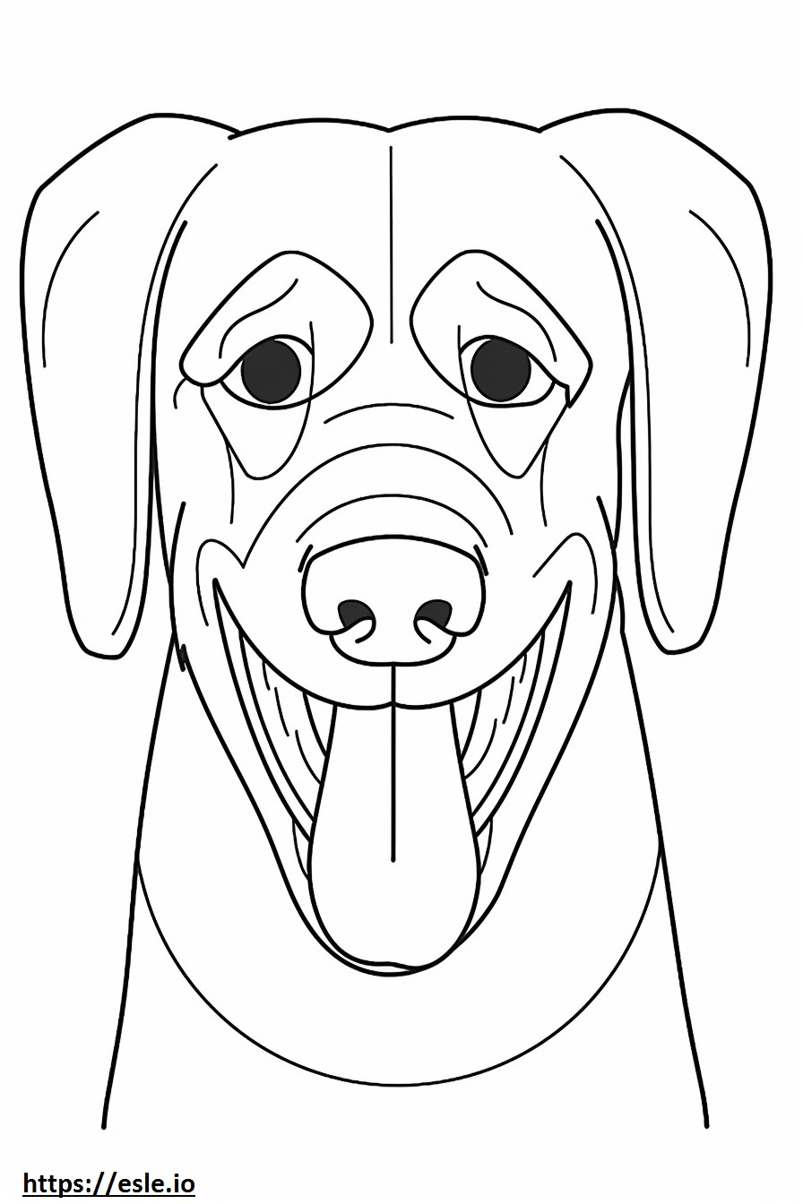 Beagle Shepherd smile emoji coloring page