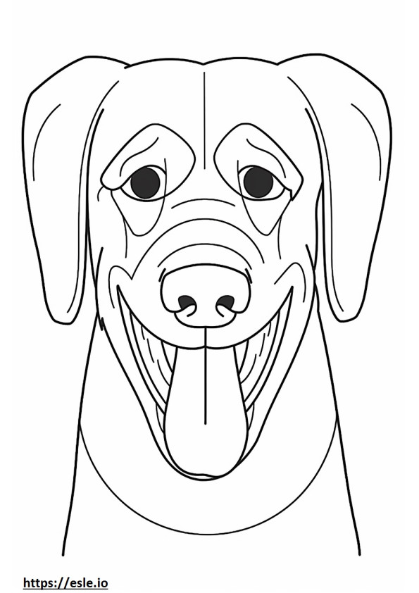 Emoji sorriso pastore Beagle da colorare