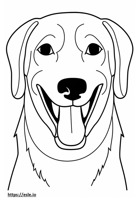 Coloriage Emoji souriant de berger Beagle à imprimer