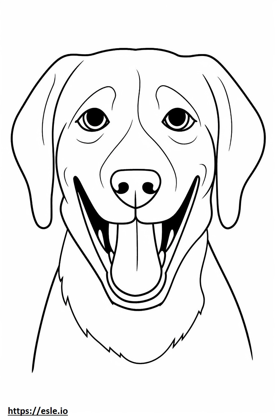Emoji de sonrisa de pastor beagle para colorear e imprimir