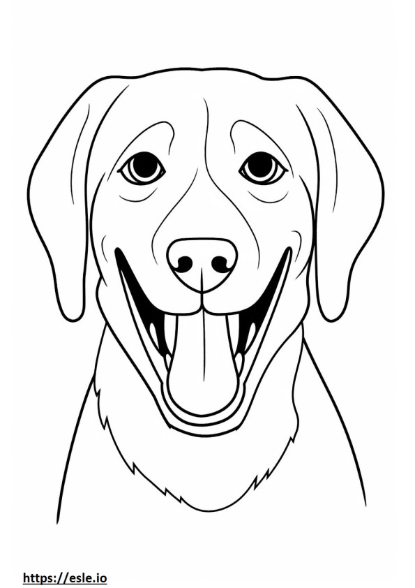 Beagle Shepherd smile emoji coloring page