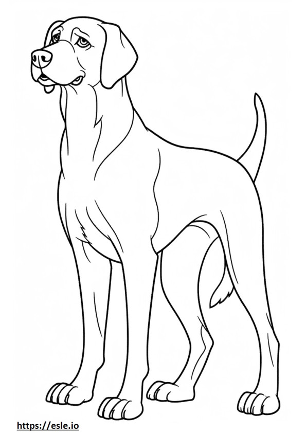 Cartone animato di pastore Beagle da colorare