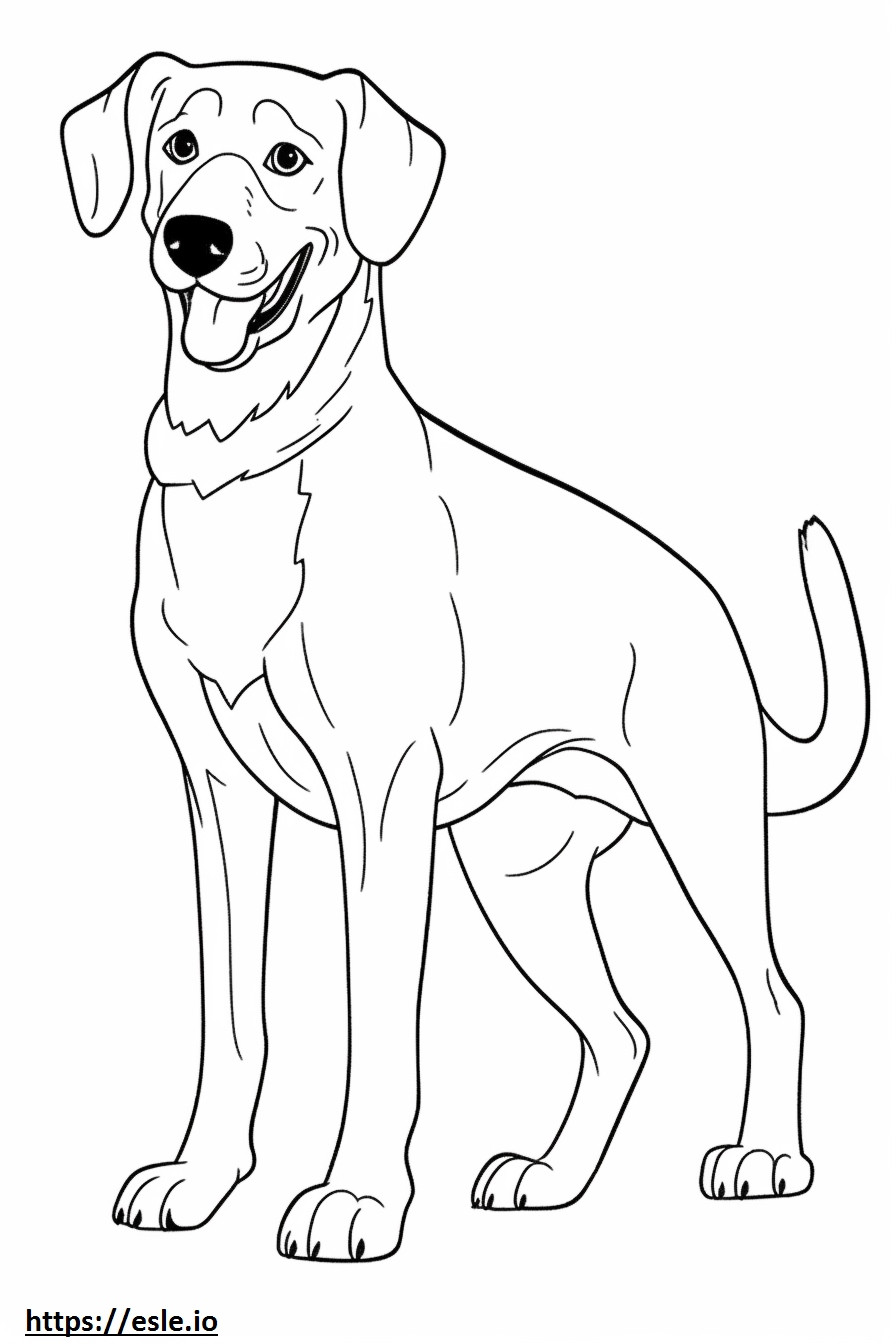 Beagle Shepherd happy coloring page