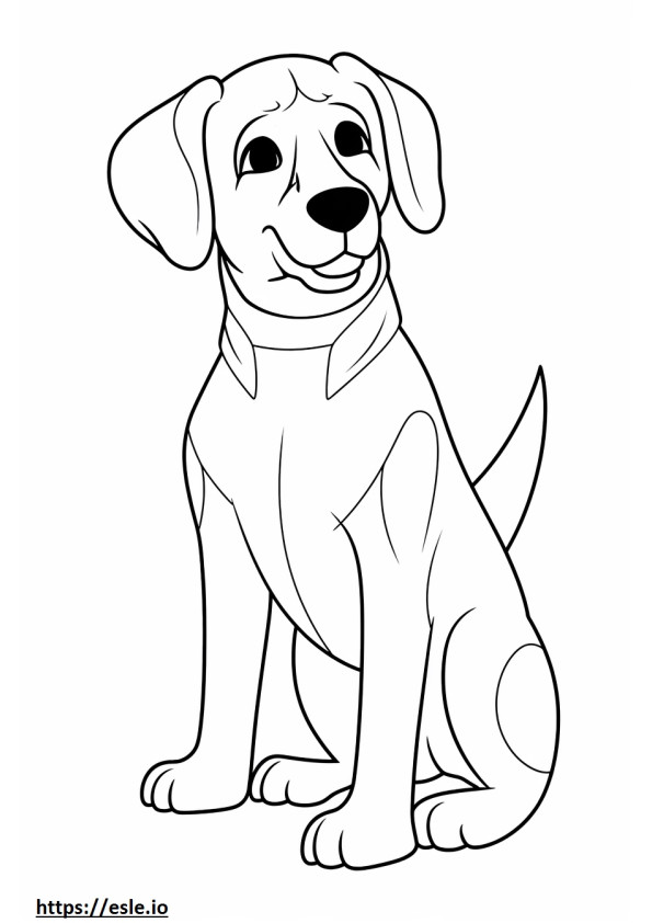 Beagle Shepherd Kawaii coloring page