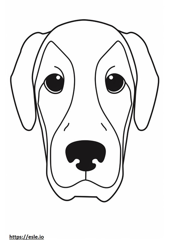 Beaglier face coloring page